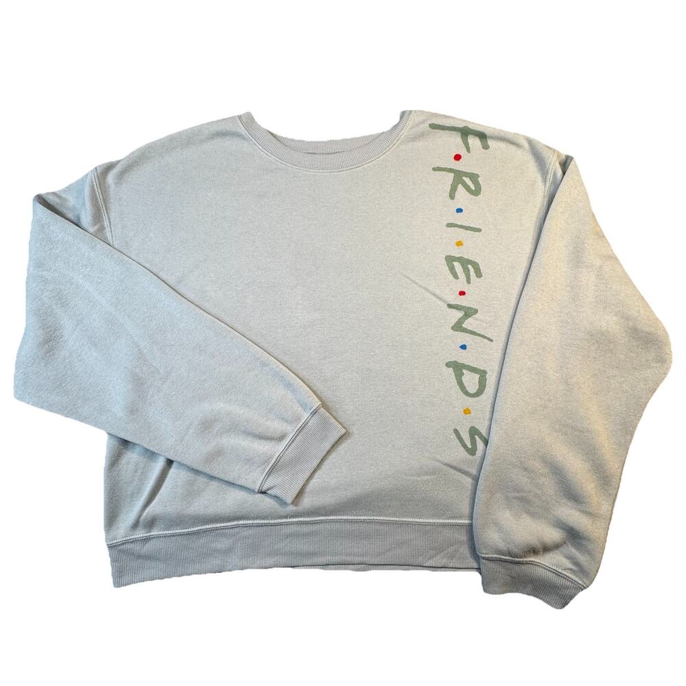 Friends TV Show Crewneck Sweatshirt XXL Sage Green Graphic Pullover -648